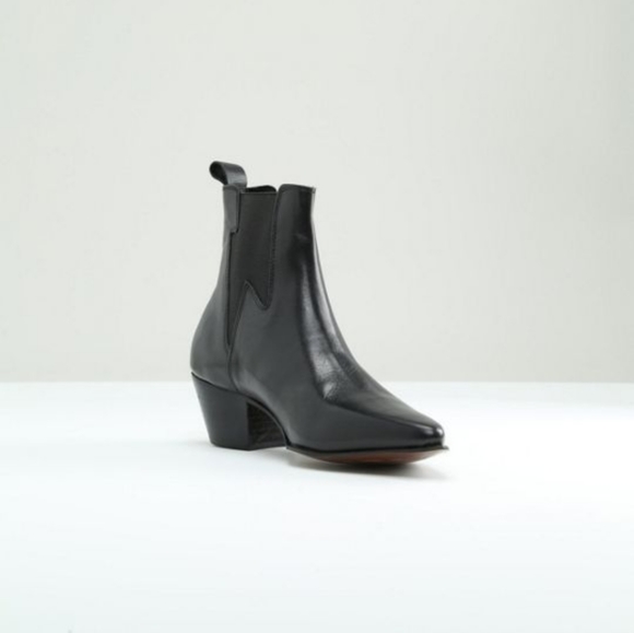 Stacked Heel Western Chelsea Boot 100% Leather - Picture 5 of 5